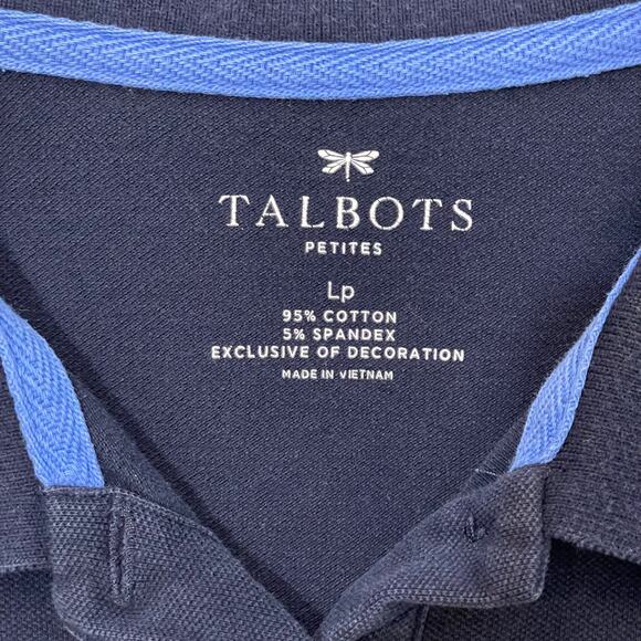 Talbots Ocean Classic Polo Shirt Navy Women's Petite Size LP - Picture 10 of 12